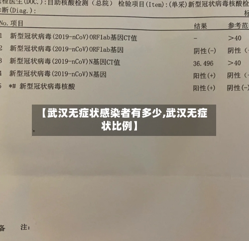 【武汉无症状感染者有多少,武汉无症状比例】-第2张图片