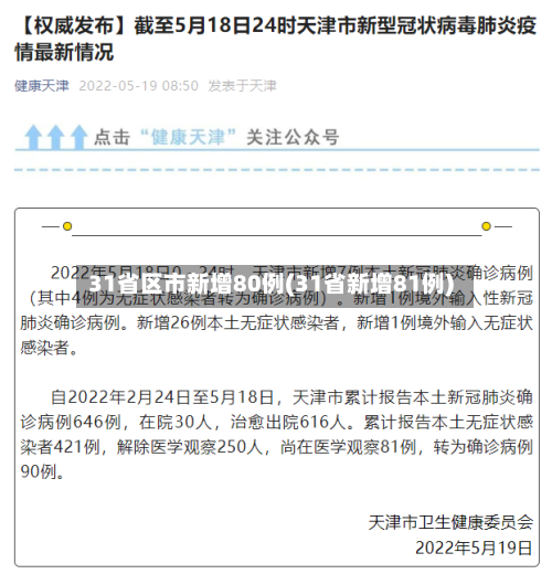 31省区市新增80例(31省新增81例)-第2张图片