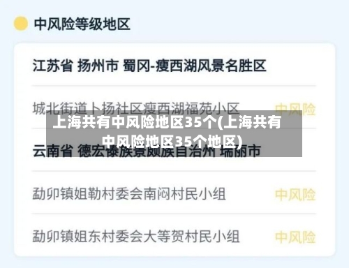上海共有中风险地区35个(上海共有中风险地区35个地区)-第2张图片