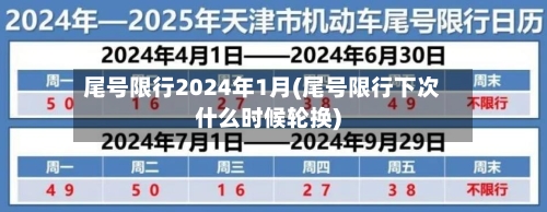 尾号限行2024年1月(尾号限行下次什么时候轮换)
