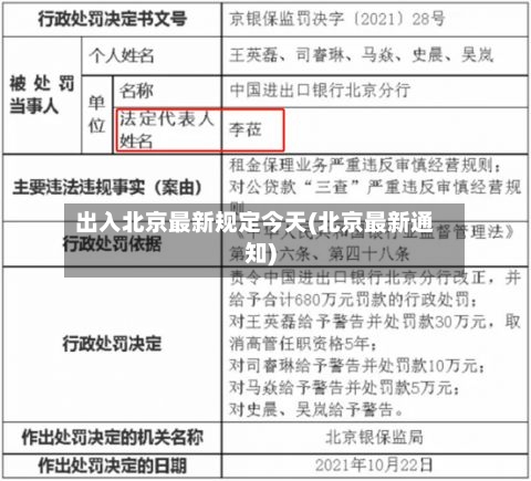 出入北京最新规定今天(北京最新通知)